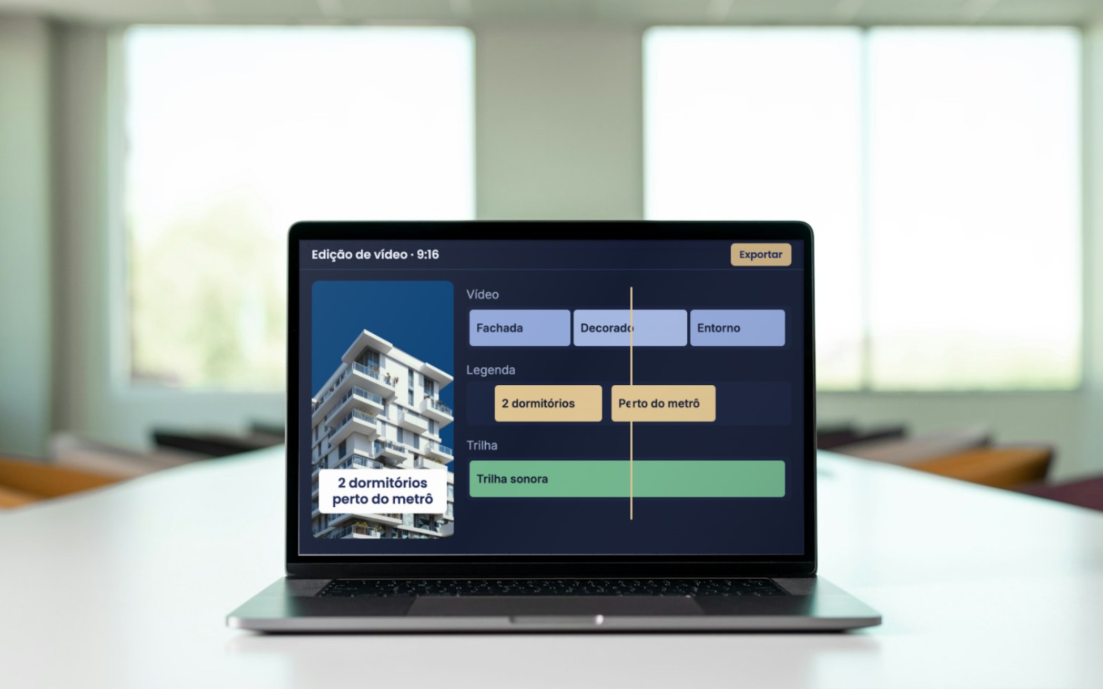 Tela de edição de criativos de anúncios para imobiliária.